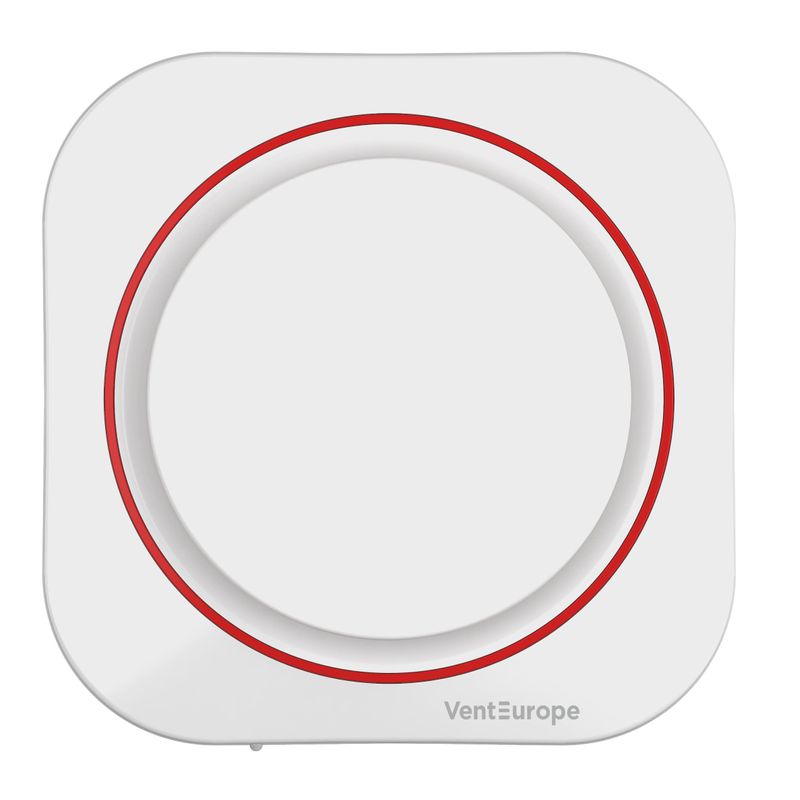 Casa si Gradina - Sanitare - Suporturi si accesorii baie - Sisteme de ventilatie - Ventilator baie VentEurope ROUND100, diametru 100 mm, debit 105 mc/h, IP24, 2 trepte, 17W silentios, flansa scurtata - Infinity.ro