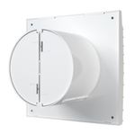 Casa si Gradina - Sanitare - Suporturi si accesorii baie - Sisteme de ventilatie - Ventilator baie VentEurope FANCY100BDHT, 100 mm, debit 90 mc/h, clapeta anti-retur, temporizator, senzor de umiditate - Infinity.ro