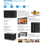 Electronice si Electrocasnice - Aragazuri, cuptoare si hote - Cuptoare - Cuptoare cu microunde - Cuptor cu microunde Beko MOF23300B, putere 900 W, 23 L, functie dezghetare, grill, 6 niveluri de putere - Infinity.ro
