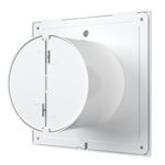 Casa si Gradina - Sanitare - Suporturi si accesorii baie - Sisteme de ventilatie - Ventilator baie VentEurope REFINED100BDHT, 100 mm, plasa de insecte, anti-retur, senzor umiditate, timer, 90 mc/h - Infinity.ro