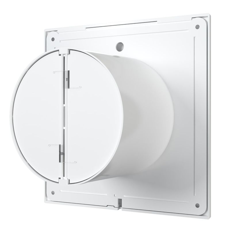 Casa si Gradina - Sanitare - Suporturi si accesorii baie - Sisteme de ventilatie - Ventilator baie VentEurope REFINED100BDHT, 100 mm, plasa de insecte, anti-retur, senzor umiditate, timer, 90 mc/h - Infinity.ro
