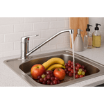 Casa si Gradina - Sanitare - Lavoar baie si accesorii - Baterii sanitare - Baterie bucatarie La Brocca SIENA P100C501, Monocomanda, Pipa lunga rotativa, Economie de apa, Silentioasa, alama - Infinity.ro