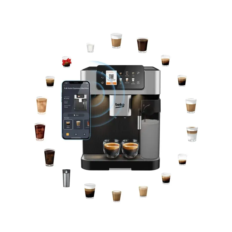 Electronice si Electrocasnice - Electrocasnice bucatarie - Preparare bauturi - Espressoare - Espressor automat BEKO CaffeExperto CEG7348X, 2l, 1350W, 19 bar, 18 bauturi, 13 setari de macinare GrindPro - Infinity.ro