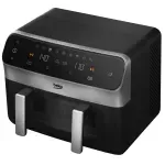 Electronice si Electrocasnice - Electrocasnice bucatarie - Aparate de gatit & desert - Friteuze - Friteuza Beko ExpertFry FRL6488, dubla cu aer cald, 3in1, 9.5L, 2400 W, Touch Control, 9 programe, Geam transparent - Infinity.ro