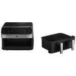 Electronice si Electrocasnice - Electrocasnice bucatarie - Aparate de gatit & desert - Friteuze - Friteuza Beko ExpertFry FRL6488, dubla cu aer cald, 3in1, 9.5L, 2400 W, Touch Control, 9 programe, Geam transparent - Infinity.ro