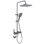 Casa si Gradina - Sanitare - Cazi si cabine de dus - Coloane si seturi de dus - Coloana de dus La Brocca BAS002, 4 functii, Display LCD, Montare rapida, Jet reglabil,functie ploaie, Functie bideu - Infinity.ro