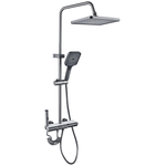 Casa si Gradina - Sanitare - Cazi si cabine de dus - Coloane si seturi de dus - Coloana de dus La Brocca BAS003, 4 functii, Display LCD, Montare rapida, Jet reglabil, functie ploaie, Functie bideu - Infinity.ro