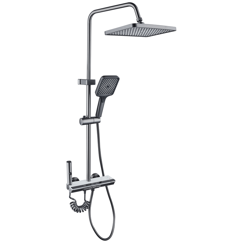 Casa si Gradina - Sanitare - Cazi si cabine de dus - Coloane si seturi de dus - Coloana de dus La Brocca BAS003, 4 functii, Display LCD, Montare rapida, Jet reglabil, functie ploaie, Functie bideu - Infinity.ro