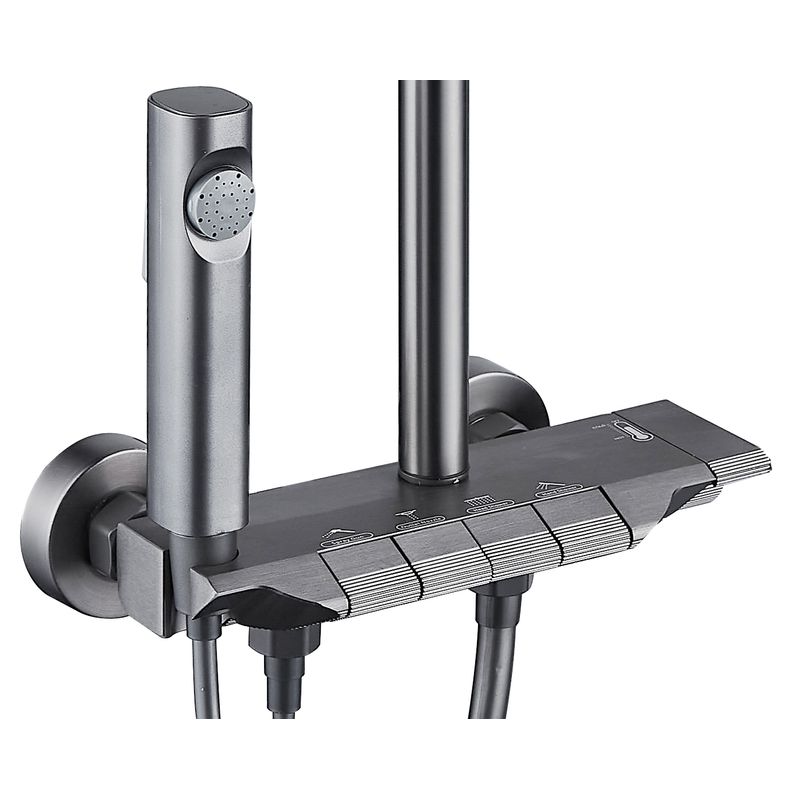 Casa si Gradina - Sanitare - Cazi si cabine de dus - Coloane si seturi de dus - Coloana de dus La Brocca BAS004, 4 functii, Montare rapida, Jet reglabil, Para de dus, functie ploaie, Functie bideu - Infinity.ro