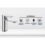 Casa si Gradina - Sanitare - Lavoar baie si accesorii - Baterii sanitare - Baterie chiuveta baie La Brocca MILANO P700D105, Monocomanda, Design slim, Racorduri incluse, Economie de apa, alama - Infinity.ro