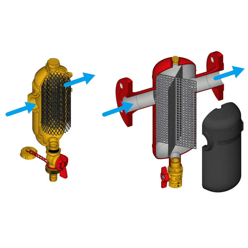 Casa si Gradina - Sanitare - Instalatii hidro - Sisteme filtrare instalatii - Separator de namol Giacomini R146DY106, flansat, DN65, 17, 5 m³/h, anti colmatare, curatare rapida, otel - Infinity.ro