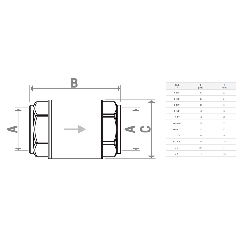 Casa si Gradina - Sanitare - Instalatii hidro - Fitinguri - Supapa de sens Giacomini R60Y040, 3", FI, pentru instalatii termice si alimentare cu apa, alama - Infinity.ro