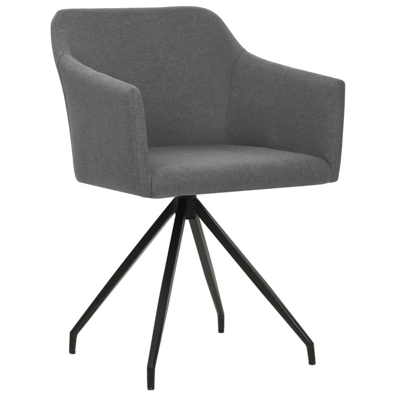 Casa si Gradina - Mobilier - Scaune si fotolii - Scaune - Scaune de bucatarie pivotante, 2 buc., gri deschis, textil - Infinity.ro