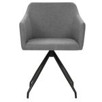 Casa si Gradina - Mobilier - Scaune si fotolii - Scaune - Scaune de bucatarie pivotante, 2 buc., gri deschis, textil - Infinity.ro