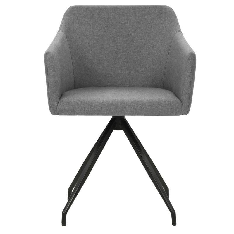 Casa si Gradina - Mobilier - Scaune si fotolii - Scaune - Scaune de bucatarie pivotante, 2 buc., gri deschis, textil - Infinity.ro