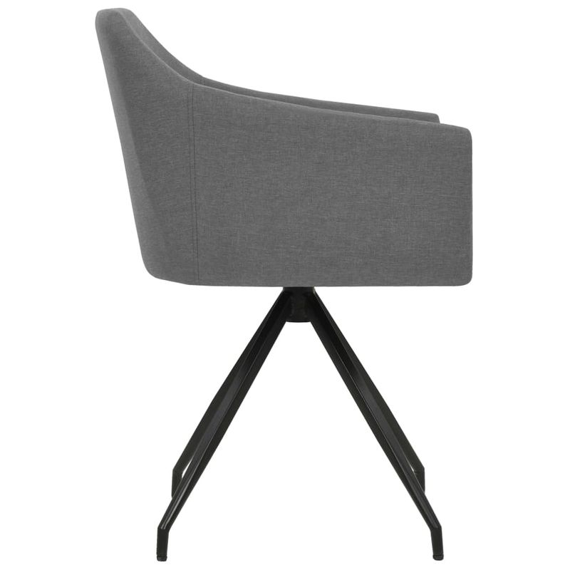 Casa si Gradina - Mobilier - Scaune si fotolii - Scaune - Scaune de bucatarie pivotante, 2 buc., gri deschis, textil - Infinity.ro