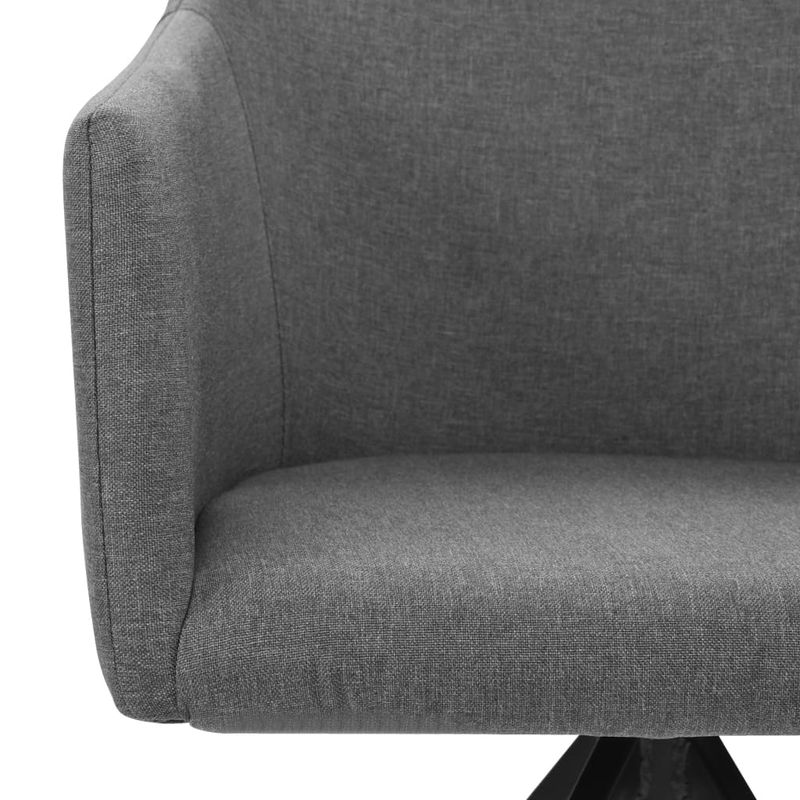 Casa si Gradina - Mobilier - Scaune si fotolii - Scaune - Scaune de bucatarie pivotante, 2 buc., gri deschis, textil - Infinity.ro