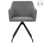 Casa si Gradina - Mobilier - Scaune si fotolii - Scaune - Scaune de bucatarie pivotante, 2 buc., gri deschis, textil - Infinity.ro