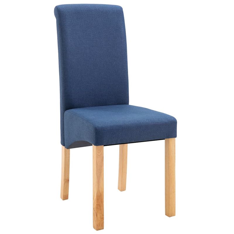 Casa si Gradina - Mobilier - Scaune si fotolii - Scaune - Scaune de bucatarie, 4 buc., albastru, material textil - Infinity.ro