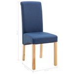 Casa si Gradina - Mobilier - Scaune si fotolii - Scaune - Scaune de bucatarie, 4 buc., albastru, material textil - Infinity.ro