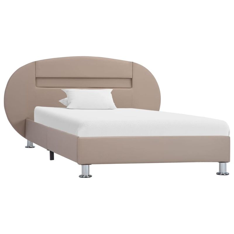 Casa si Gradina - Mobilier - Paturi si accesorii - Paturi - Cadru de pat cu LED, cappuccino, 100 x 200 cm, piele ecologica - Infinity.ro
