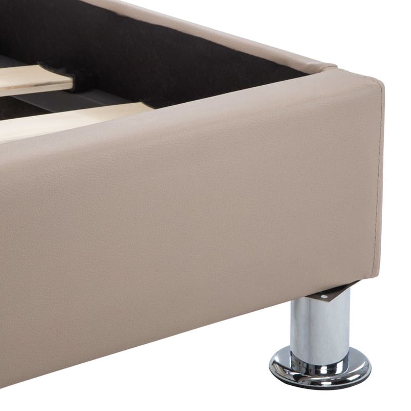 Casa si Gradina - Mobilier - Paturi si accesorii - Paturi - Cadru de pat cu LED, cappuccino, 100 x 200 cm, piele ecologica - Infinity.ro