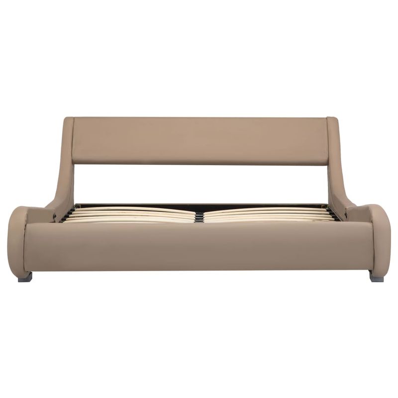 Casa si Gradina - Mobilier - Paturi si accesorii - Paturi - Cadru de pat, cappuccino, 160 x 200 cm, piele ecologica - Infinity.ro