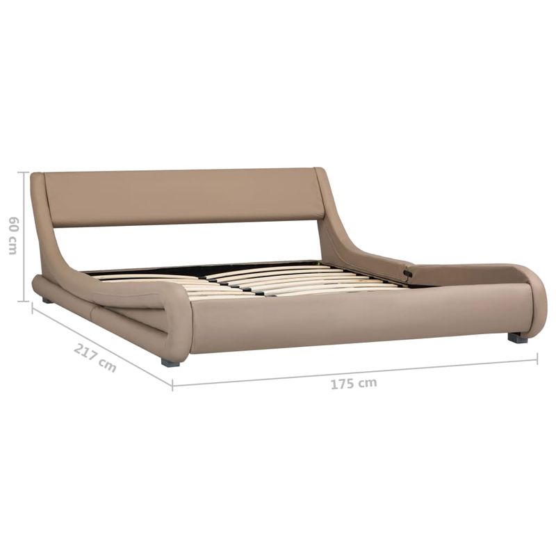 Casa si Gradina - Mobilier - Paturi si accesorii - Paturi - Cadru de pat, cappuccino, 160 x 200 cm, piele ecologica - Infinity.ro