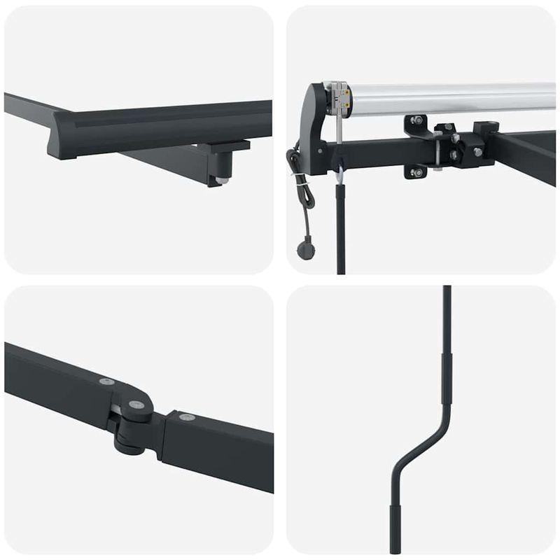 Casa si Gradina - Gradina si terasa - Umbrele si pavilioane - Pavilioane - Cadru de copertina manual antracit, 4.5 × 3 m, Metal - Infinity.ro