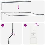 Casa si Gradina - Gradina si terasa - Umbrele si pavilioane - Pavilioane - Cadru de copertina manual antracit, 4.5 × 3 m, Metal - Infinity.ro