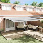 Casa si Gradina - Gradina si terasa - Umbrele si pavilioane - Pavilioane - Copertina cu Manual Antracit 6 × 3,5 m Metal - Infinity.ro