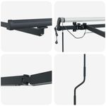 Casa si Gradina - Gradina si terasa - Umbrele si pavilioane - Pavilioane - Copertina cu Manual Antracit 6 × 3,5 m Metal - Infinity.ro