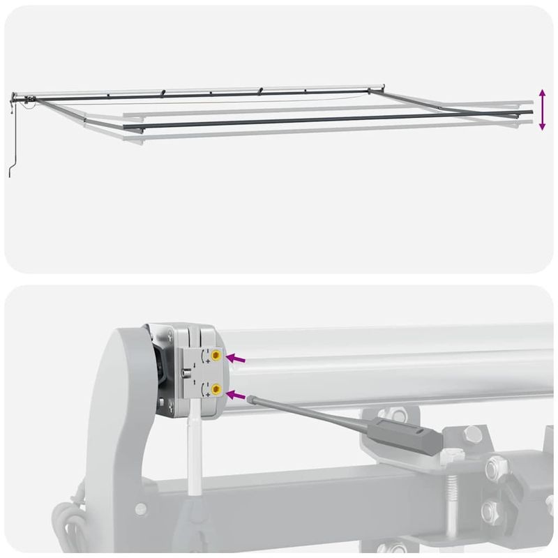 Casa si Gradina - Gradina si terasa - Umbrele si pavilioane - Pavilioane - Copertina cu Manual Antracit 6 × 3,5 m Metal - Infinity.ro