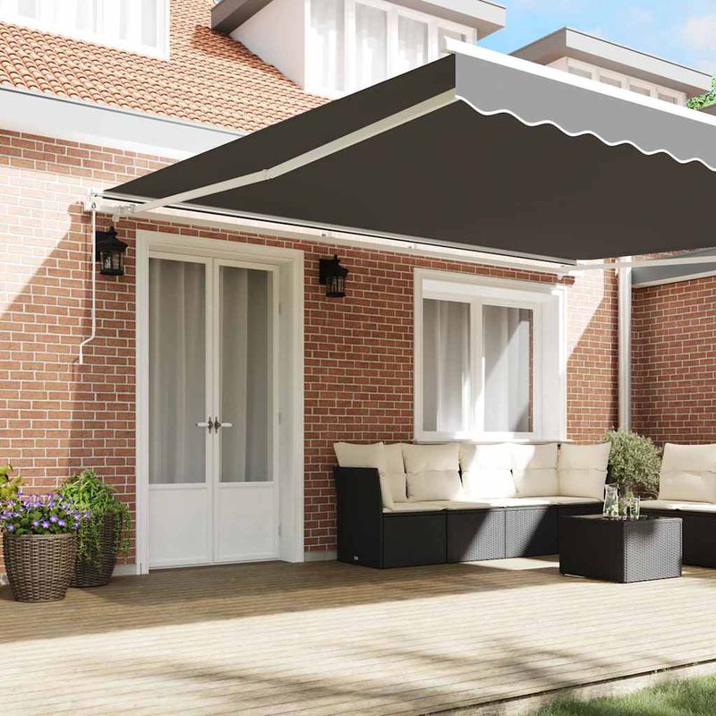 Casa si Gradina - Gradina si terasa - Umbrele si pavilioane - Umbrele - Copertina Manual Alb 5 × 3,5 m Metal - Infinity.ro