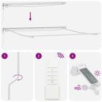 Casa si Gradina - Gradina si terasa - Umbrele si pavilioane - Umbrele - Copertina cu Manual Alb 4 × 3,5 m Metal - Infinity.ro