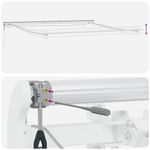 Casa si Gradina - Gradina si terasa - Umbrele si pavilioane - Umbrele - Copertina cu Manual Alb 4 × 3,5 m Metal - Infinity.ro