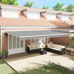 Casa si Gradina - Gradina si terasa - Umbrele si pavilioane - Umbrele - Copertina Manual Alb 6 × 3,5 m Metal - Infinity.ro