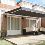 Casa si Gradina - Gradina si terasa - Umbrele si pavilioane - Umbrele - Copertina Manual Alb 6 × 3,5 m Metal - Infinity.ro