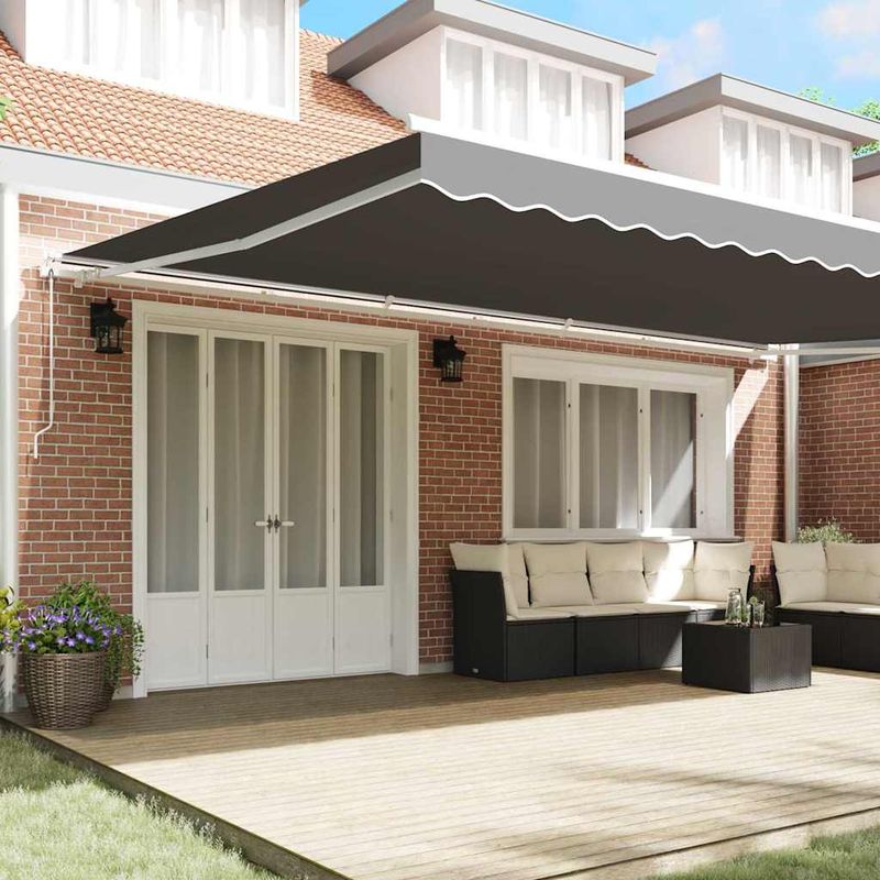 Casa si Gradina - Gradina si terasa - Umbrele si pavilioane - Umbrele - Copertina Manual Alb 6 × 3,5 m Metal - Infinity.ro