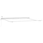 Casa si Gradina - Gradina si terasa - Umbrele si pavilioane - Umbrele - Copertina cu Manual Alb 4,5 × 3 m Metal - Infinity.ro