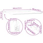 Casa si Gradina - Gradina si terasa - Umbrele si pavilioane - Umbrele - Copertina cu Manual Alb 4,5 × 3 m Metal - Infinity.ro