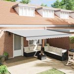 Casa si Gradina - Gradina si terasa - Umbrele si pavilioane - Umbrele - Copertina cu Antracit 5 × 3,5 m Metal - Infinity.ro