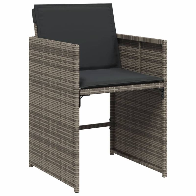 Casa si Gradina - Gradina si terasa - Mobilier exterior - Seturi mobila gradina - Set mobilier gradina cu perne, 9 piese, gri, poliratan - Infinity.ro