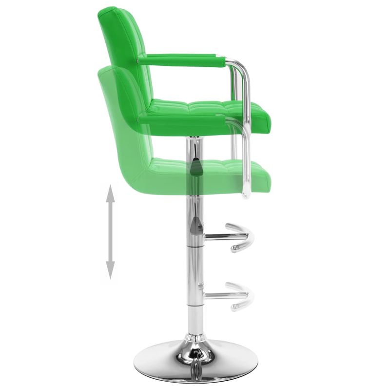 Casa si Gradina - Mobilier - Scaune si fotolii - Scaune - Scaune de bar, 2 buc., verde, piele ecologica - Infinity.ro