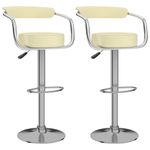 Casa si Gradina - Mobilier - Scaune si fotolii - Scaune - Scaune de bar, 2 buc., crem, piele ecologica - Infinity.ro