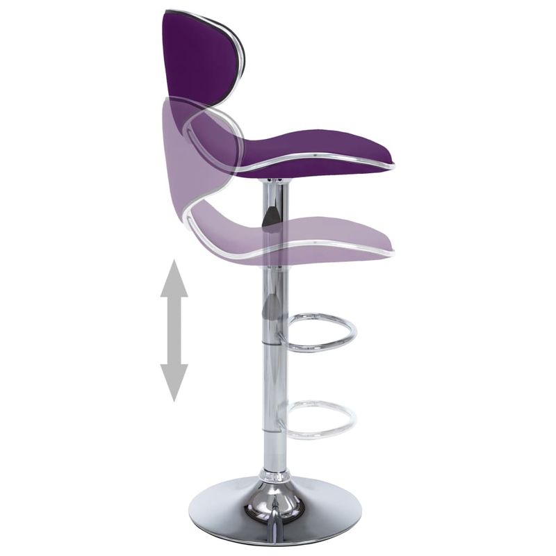 Casa si Gradina - Mobilier - Scaune si fotolii - Scaune - Scaune de bar, 2 buc., violet, piele ecologica - Infinity.ro
