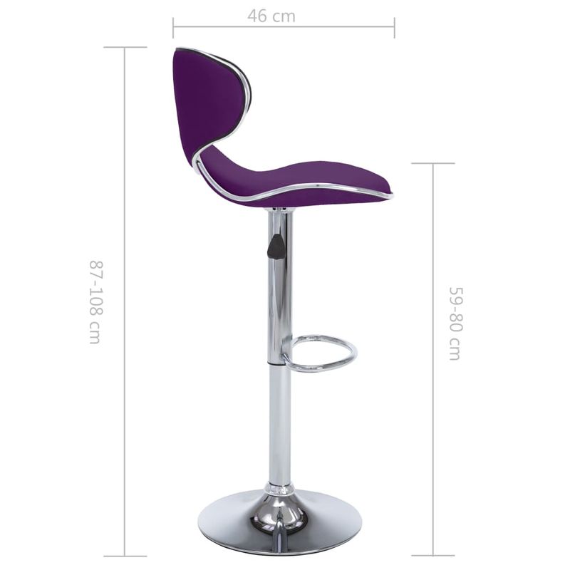 Casa si Gradina - Mobilier - Scaune si fotolii - Scaune - Scaune de bar, 2 buc., violet, piele ecologica - Infinity.ro