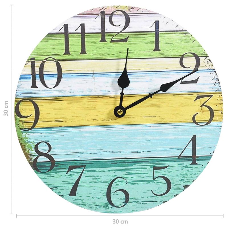 Casa si Gradina - Decoratiuni - Ceasuri - Ceas de perete, multicolor, 30 cm, MDF - Infinity.ro