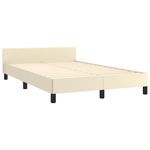 Casa si Gradina - Mobilier - Paturi si accesorii - Paturi - Cadru de pat fara saltea crema 120x190 cm piele artificiala - Infinity.ro