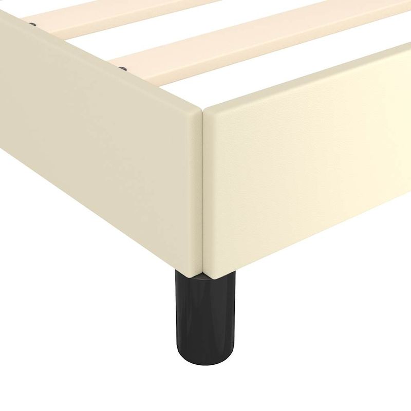 Casa si Gradina - Mobilier - Paturi si accesorii - Paturi - Cadru de pat fara saltea crema 120x190 cm piele artificiala - Infinity.ro